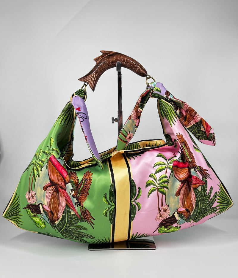 Borsa Alex Max in Raso - Tropical Pastello