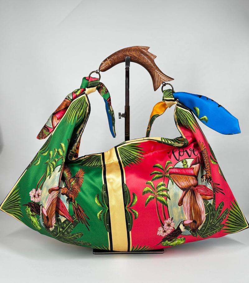 Borsa Alex Max in Raso - Tropicale