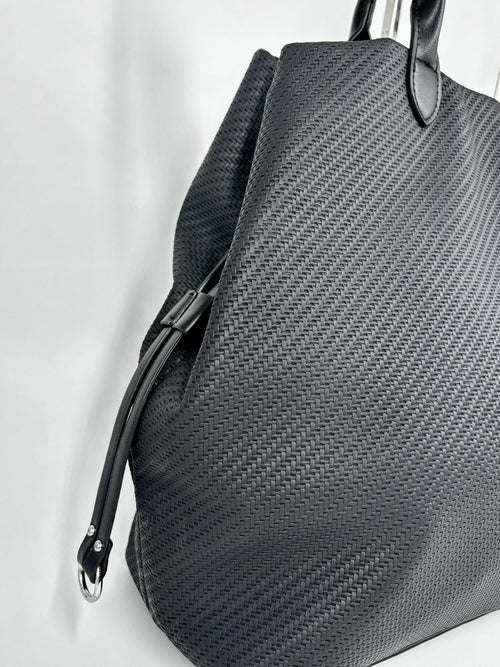 Borsa a Mano in similpelle - Nero