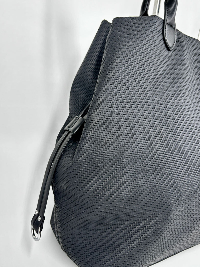 Borsa a Mano in similpelle - Nero