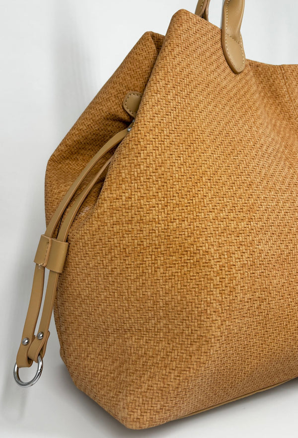 Borsa a Mano in similpelle - Cammello