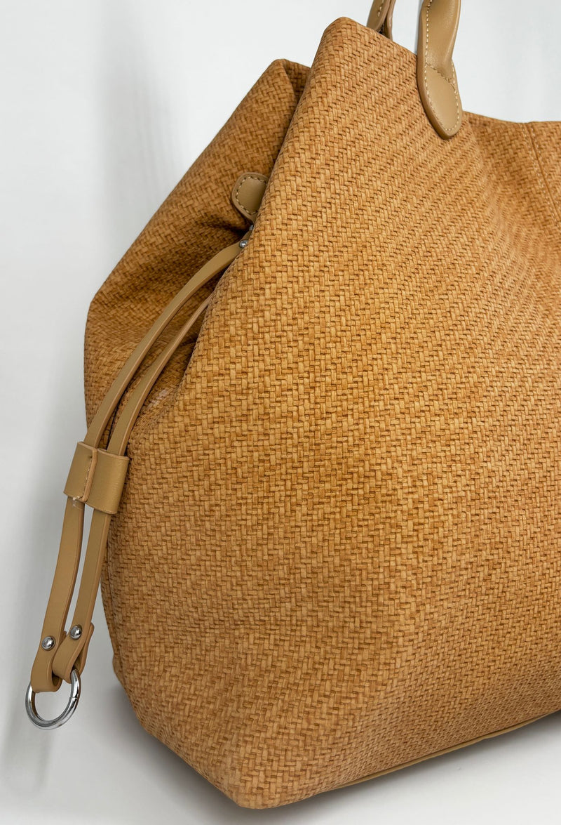 Borsa a Mano in similpelle - Cammello