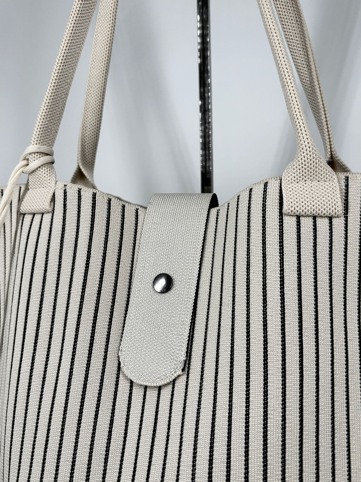 Borsa Maxi a righe - Beige