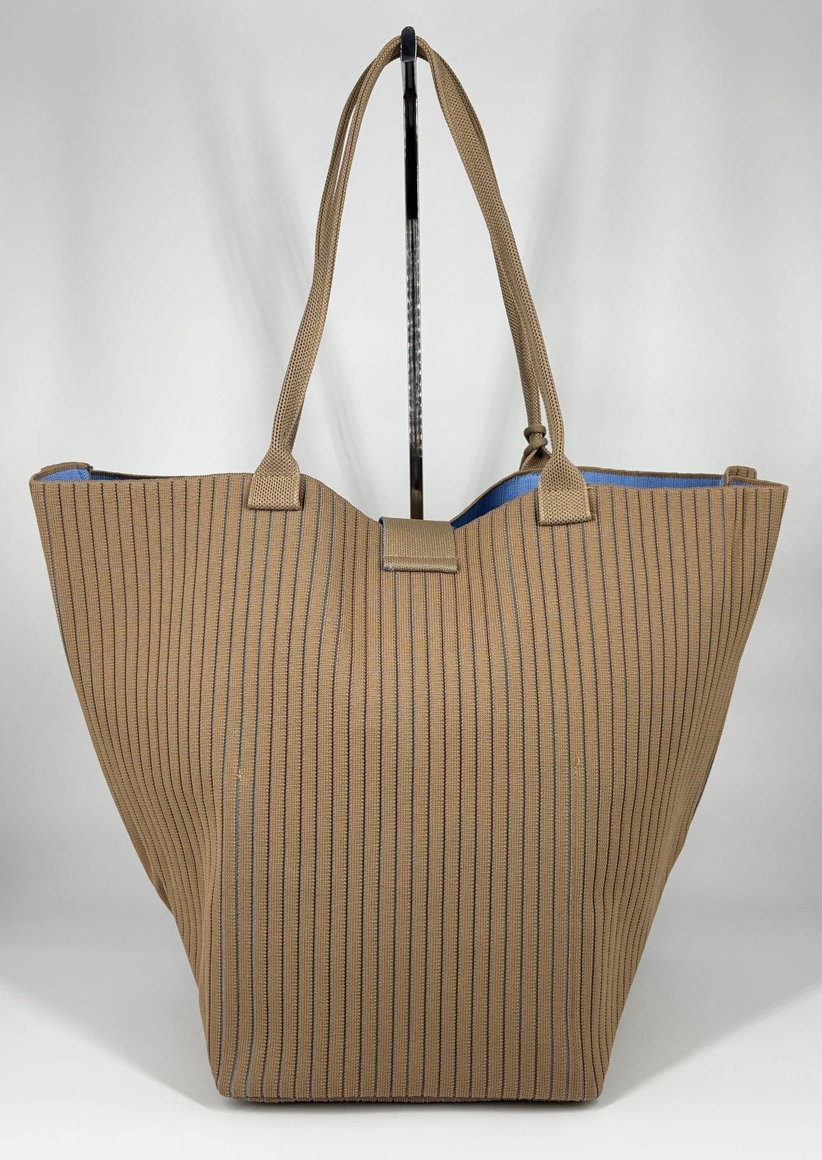 Borsa Maxi a righe - Cammello scuro