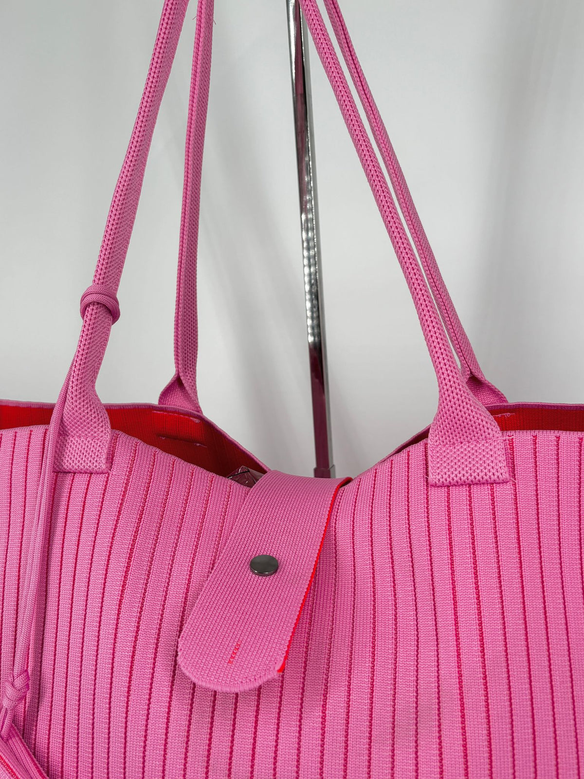 Borsa Maxi a righe - Fucsia