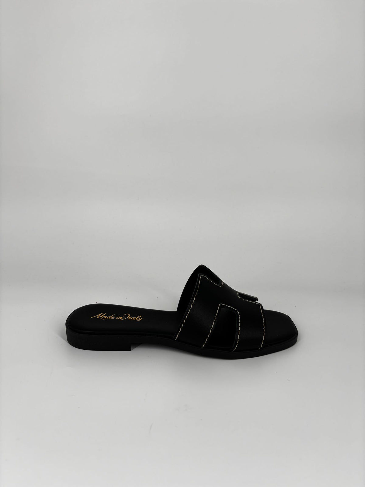 Sandalo Sliders in Pelle - Nera