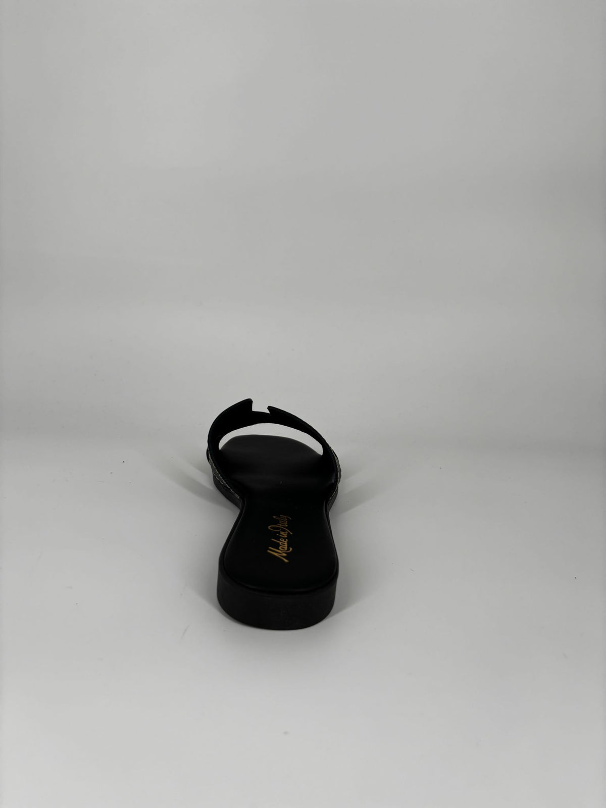 Sandalo Sliders in Pelle - Nera