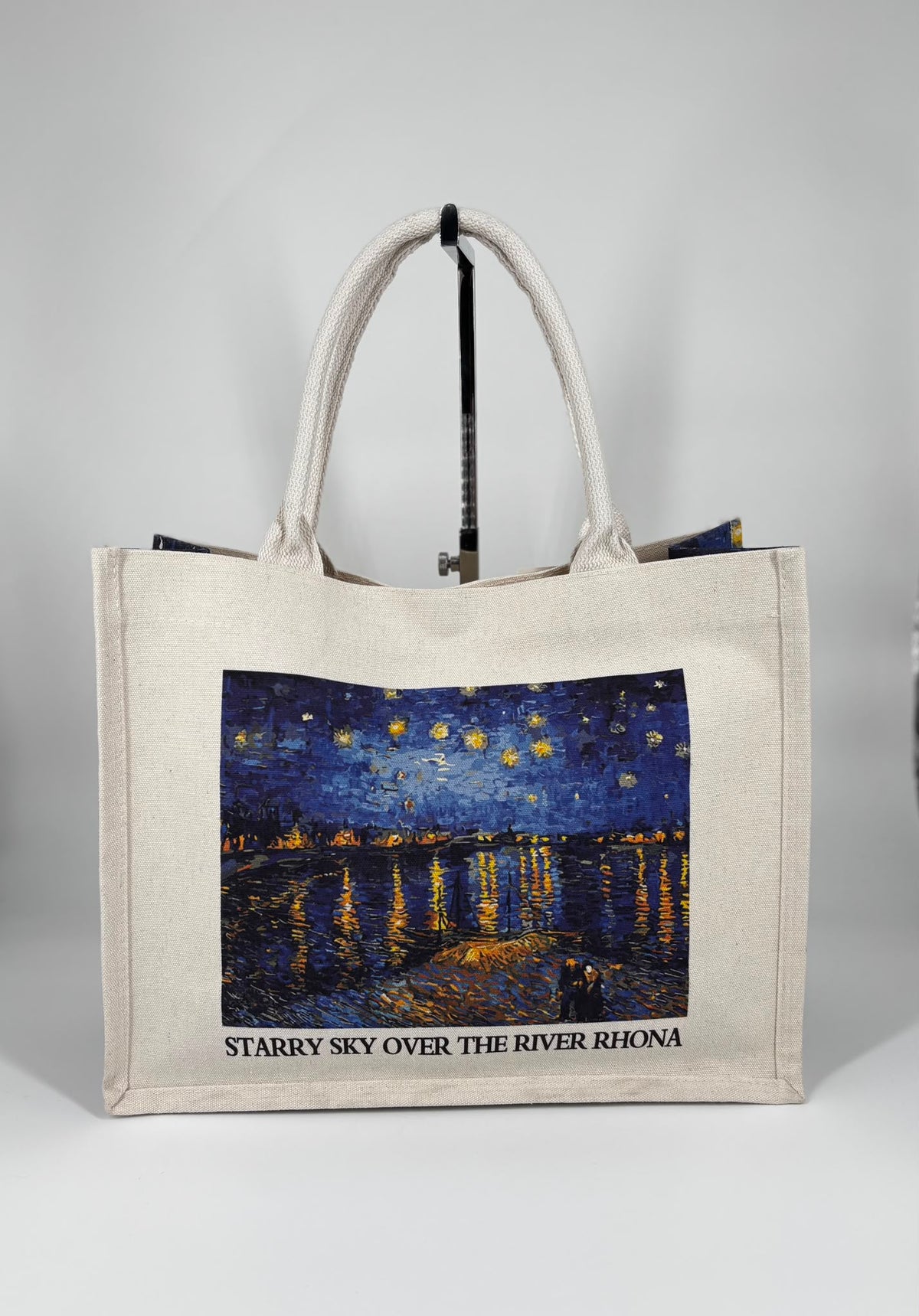 Borsa Shopper in Tela "Starry Sky over the River Rhona"