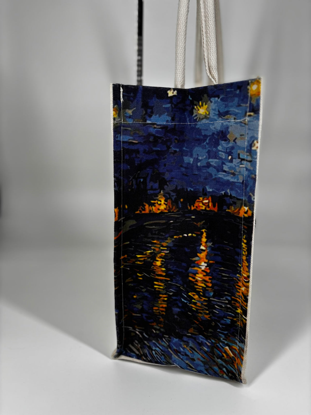 Borsa Shopper in Tela "Starry Sky over the River Rhona"