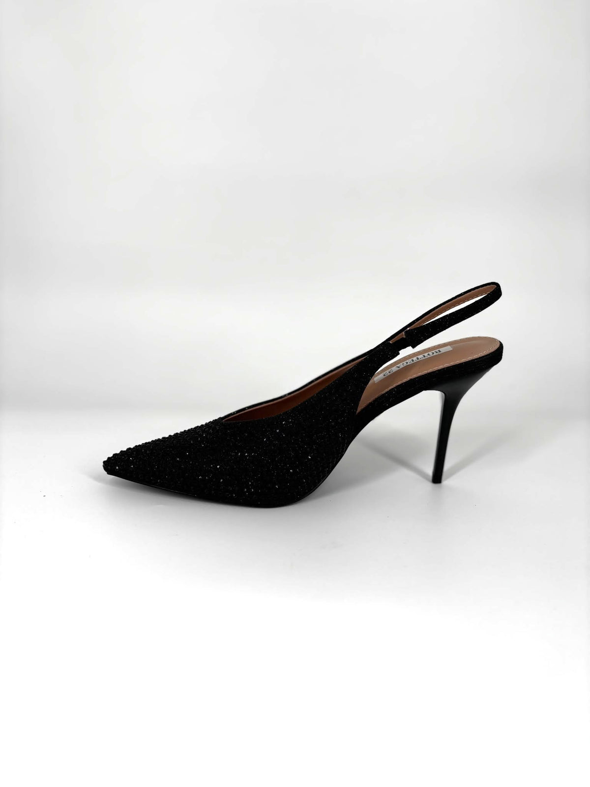 Slingback Gioiello in Micro-Strass – Nera