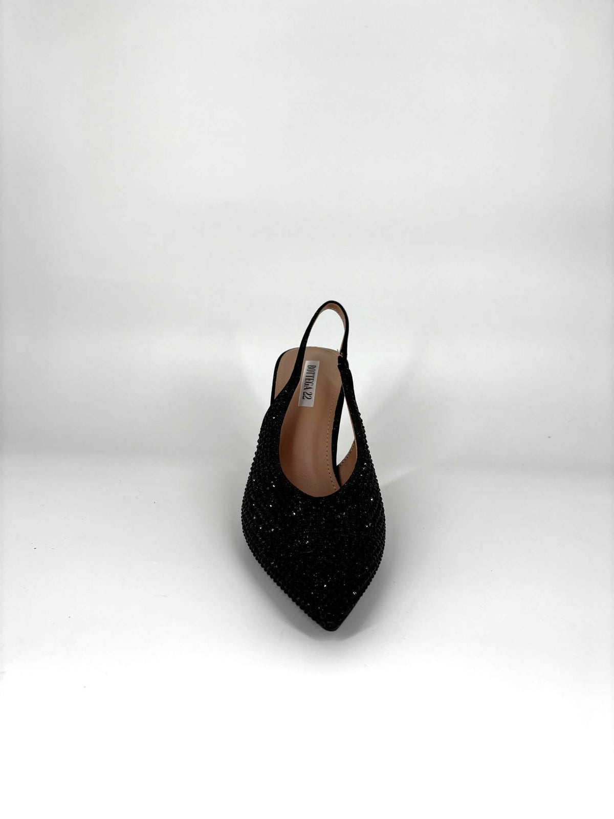 Slingback Gioiello in Micro-Strass – Nera