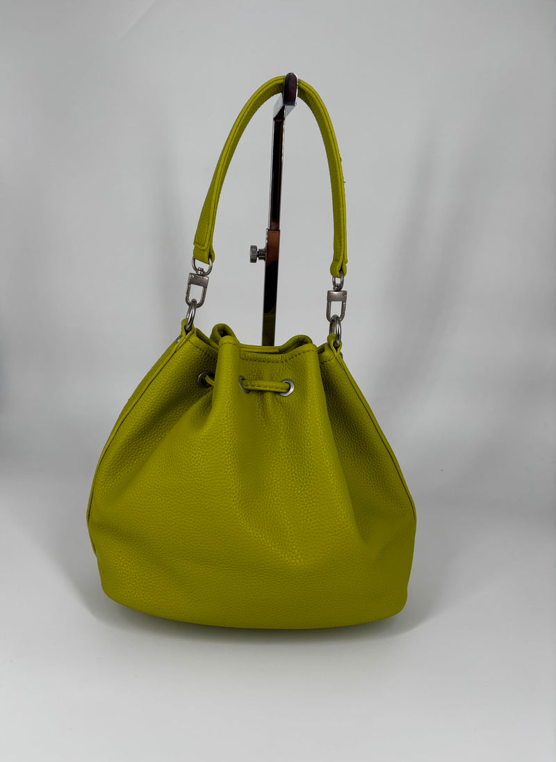 Borsa secchiello in ecopelle - Verde