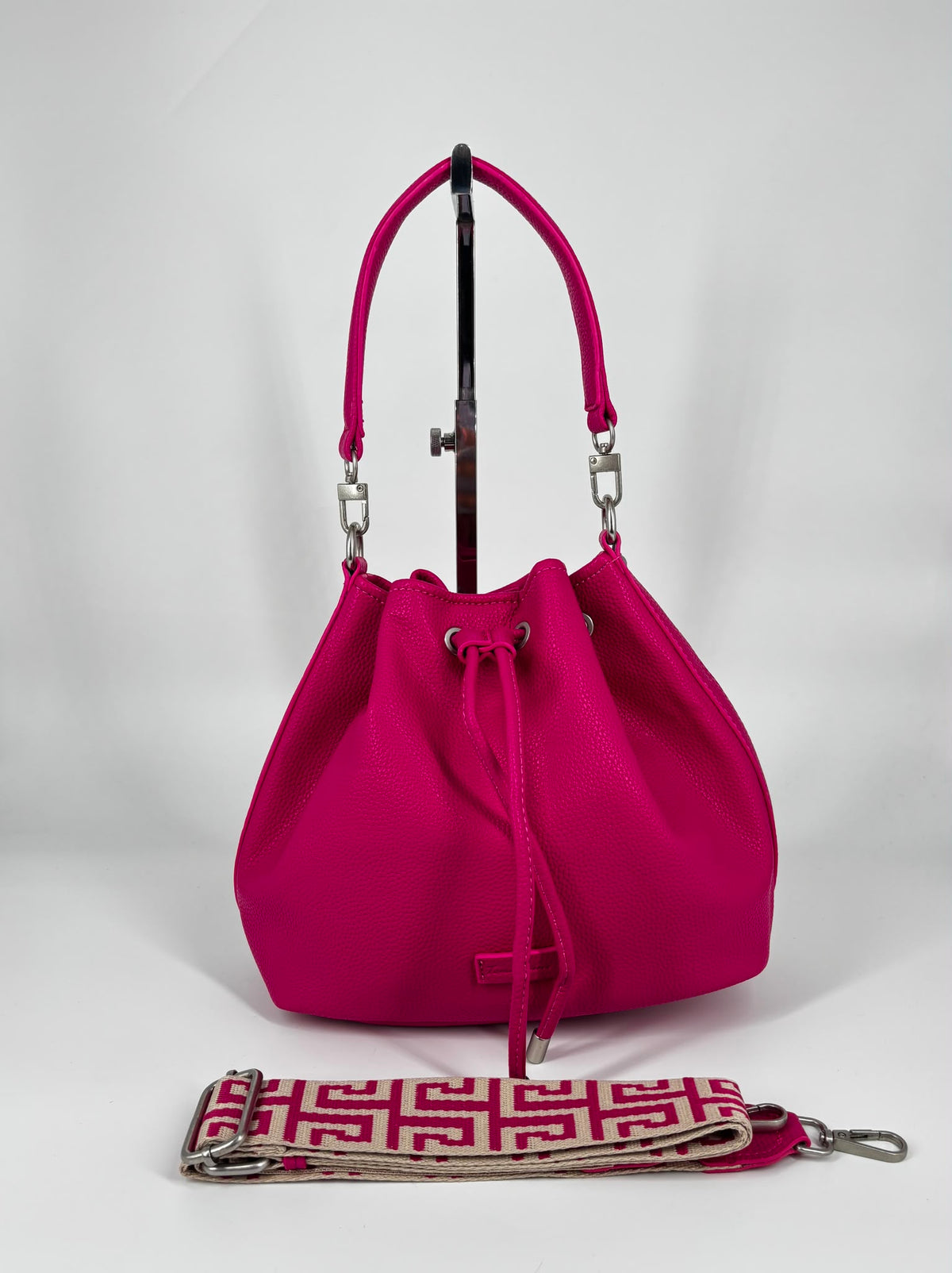 Borsa a Secchiello in ecopelle – Fucsia