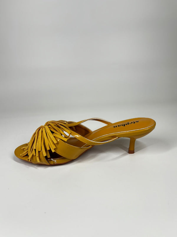 Sabot con frange - Giallo