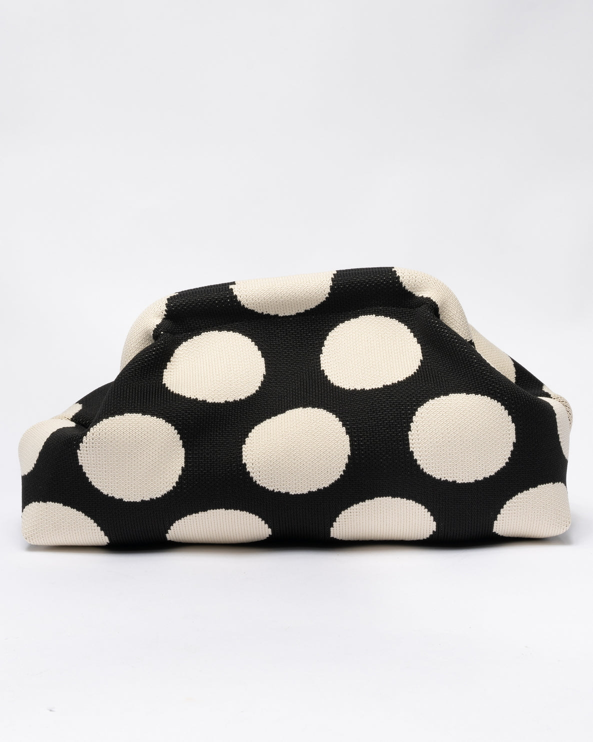 Pochette in Tessuto Morbida Pois - Nera