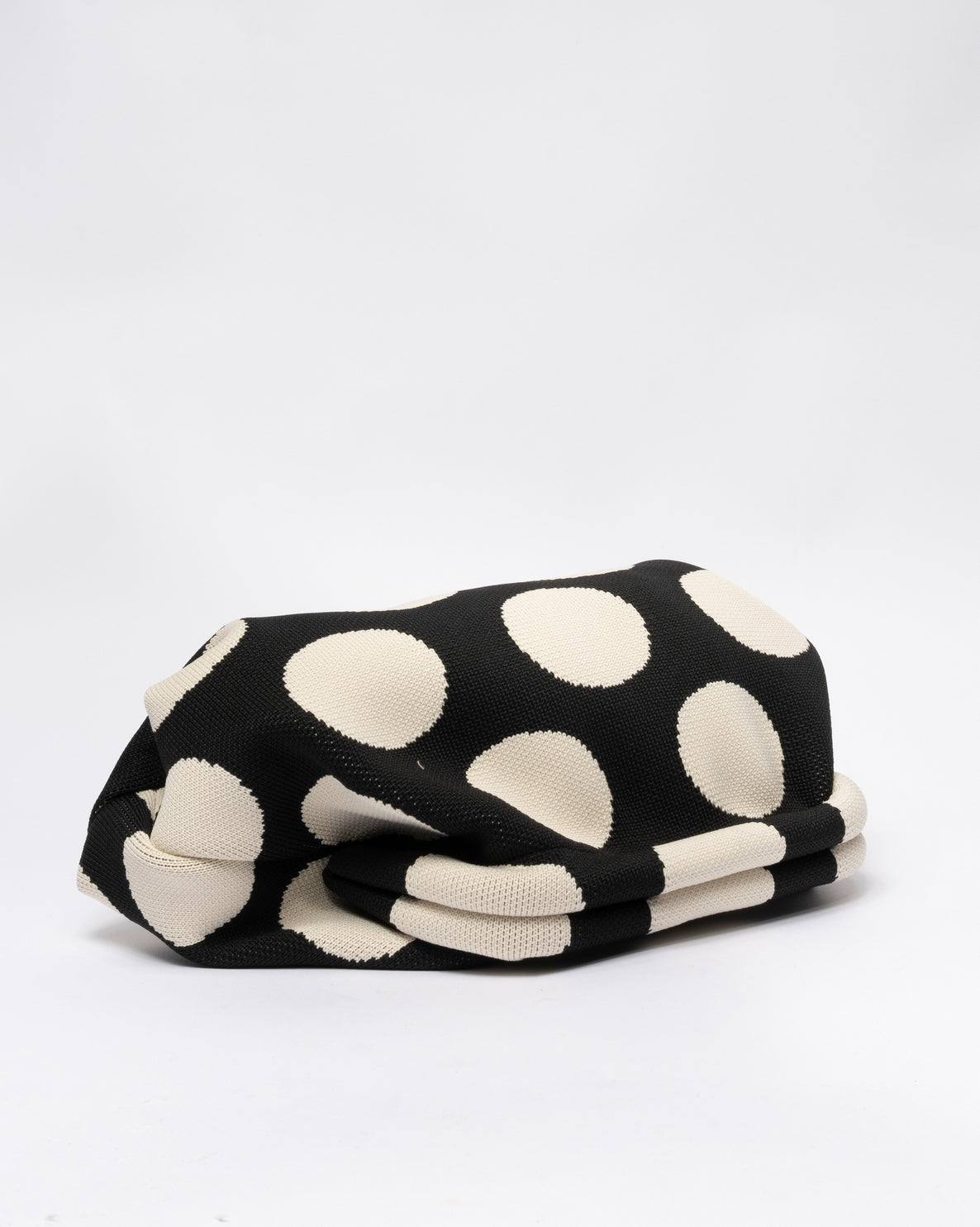 Pochette in Tessuto Morbida Pois - Nera