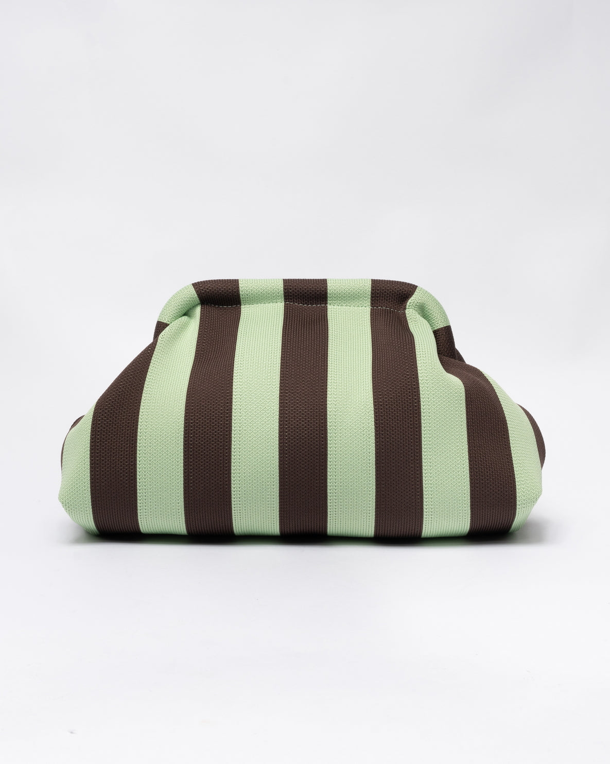 Pochette in Tessuto Morbida a righe - Verde