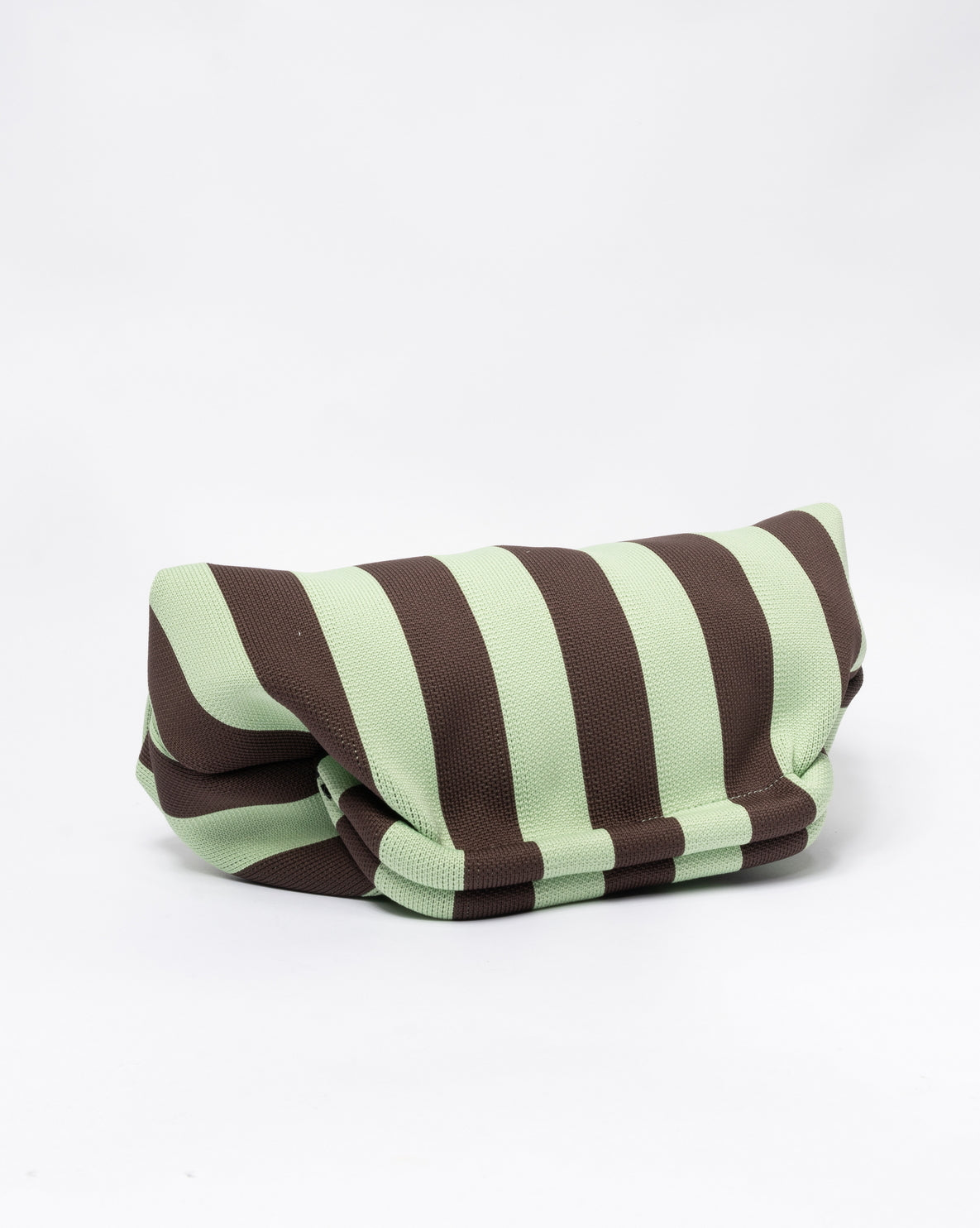 Pochette in Tessuto Morbida a righe - Verde