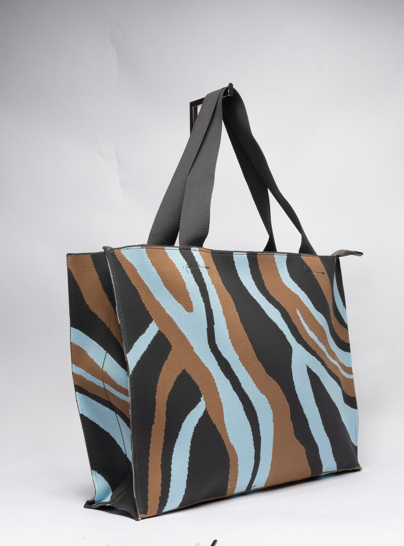 Borsa in tela Multicolor - Marrone