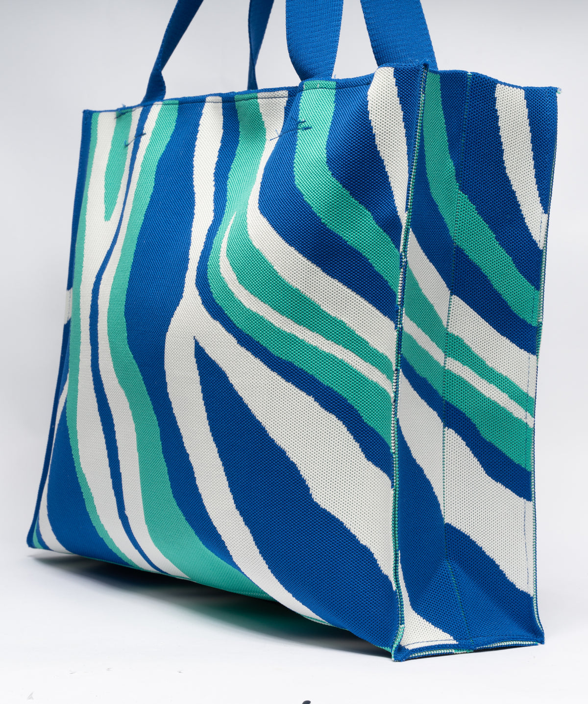 Borsa in tela Multicolor - Blu