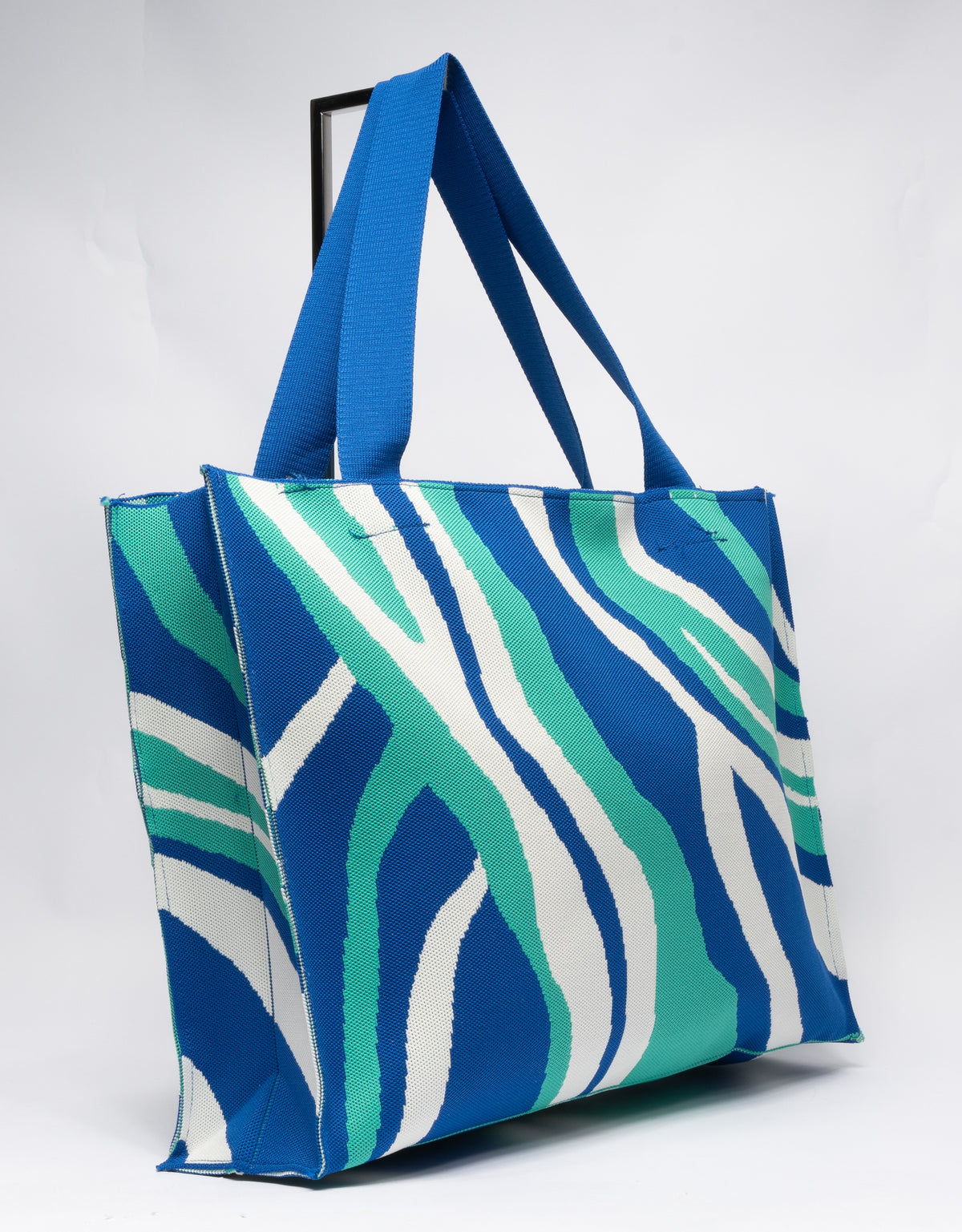 Borsa in tela Multicolor - Blu