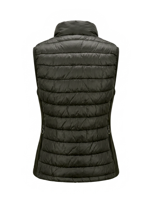 Gilet imbottito verde scuro extra slim in nylon