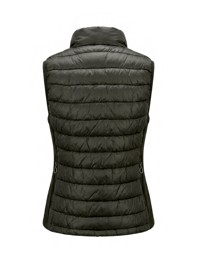 Gilet imbottito verde scuro extra slim in nylon