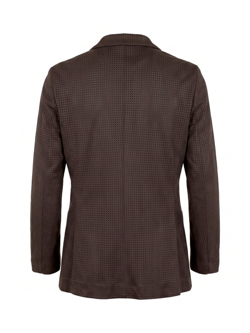 Blazer Zahjr  destrutturato cioccolato micro-traforato