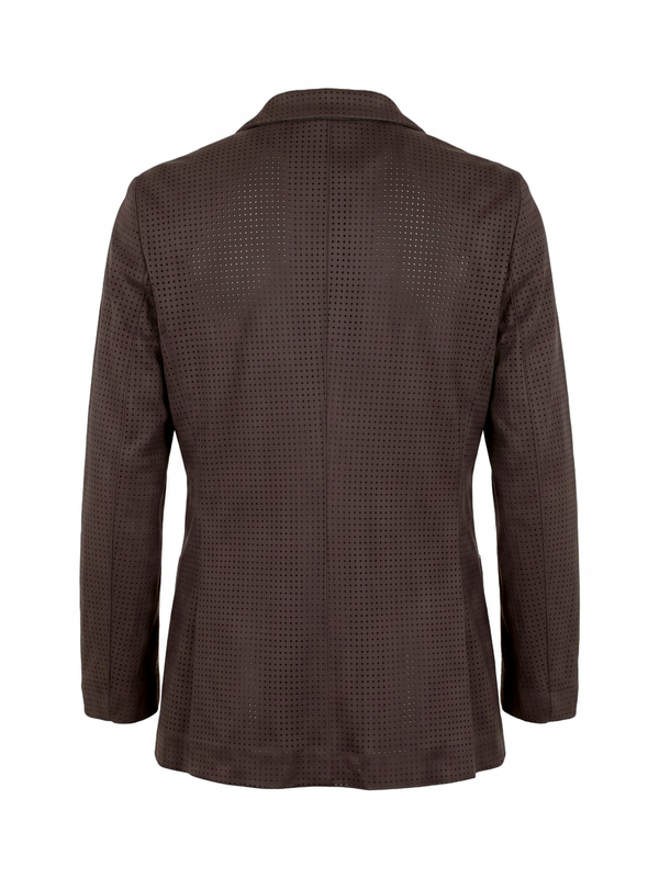 Blazer Zahjr  destrutturato cioccolato micro-traforato