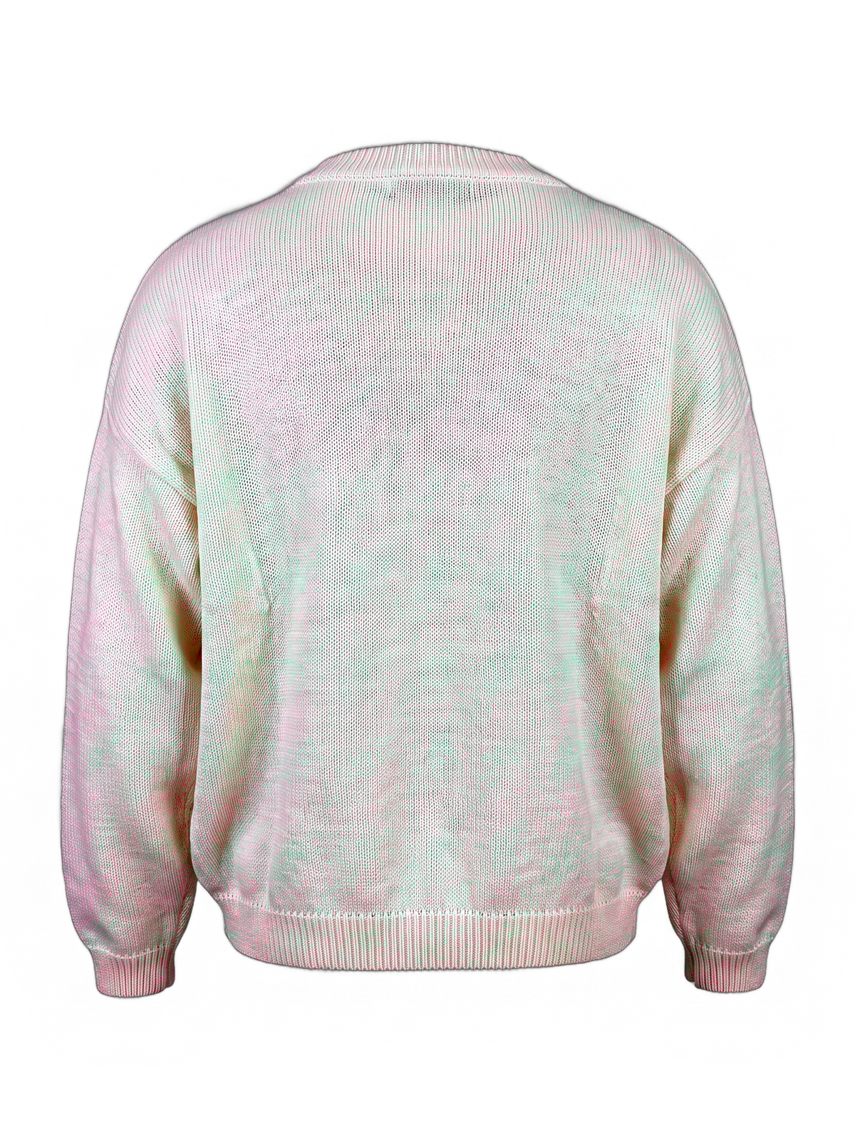 Maglione bianco in misto cotone con stampa grafica pop art