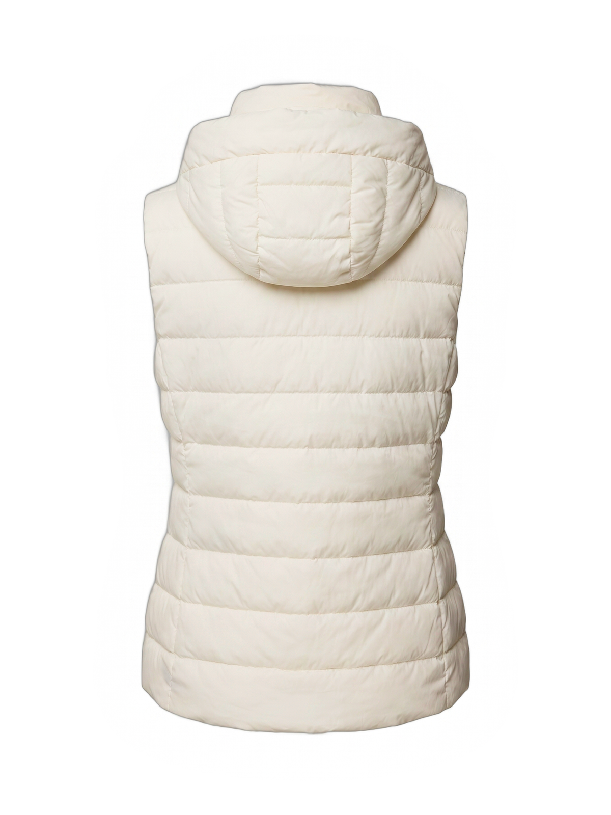 Gilet imbottito Please panna con cappuccio
