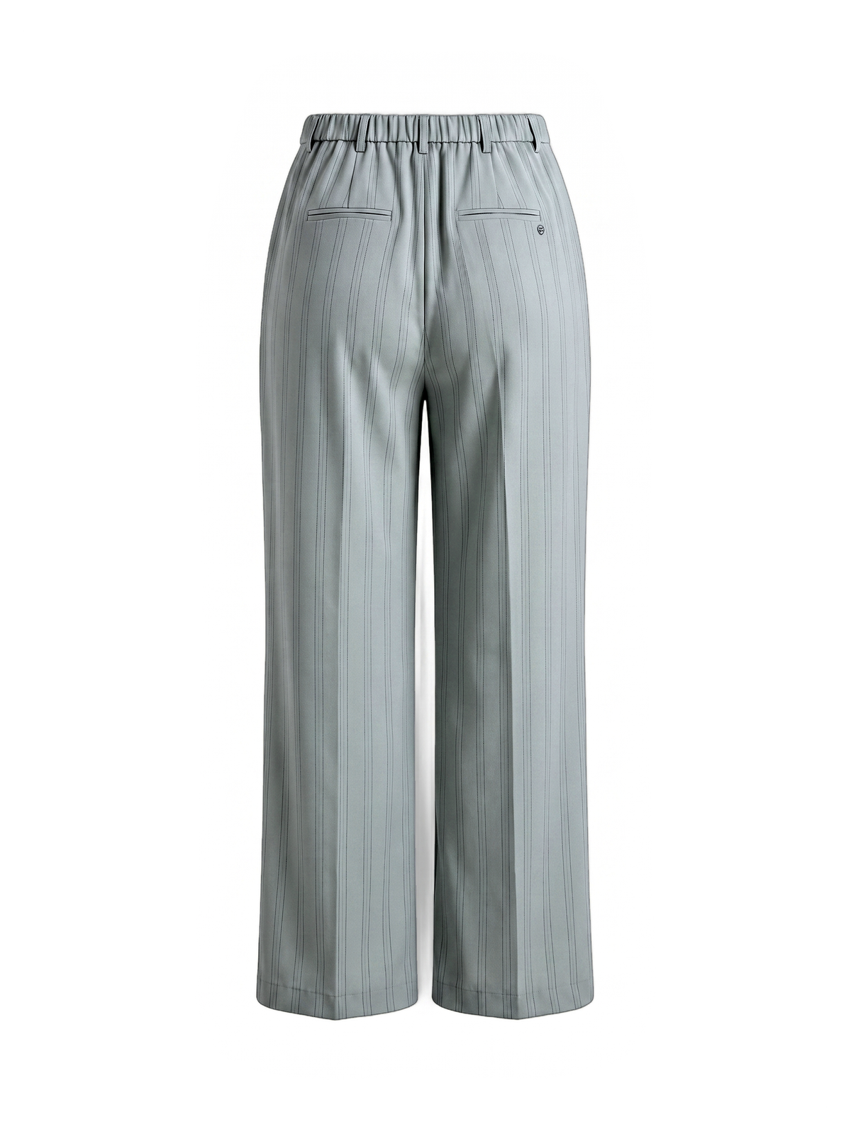 Pantaloni a gamba dritta verde salvia gessati sstore