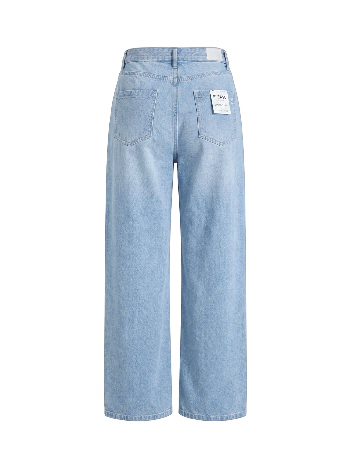 Jeans wide-leg celeste Please in cotone