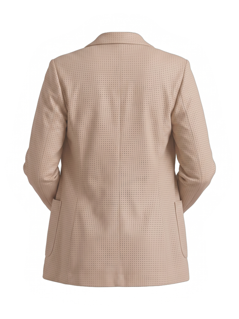 Blazer Zahjr destrutturato beige micro-traforato