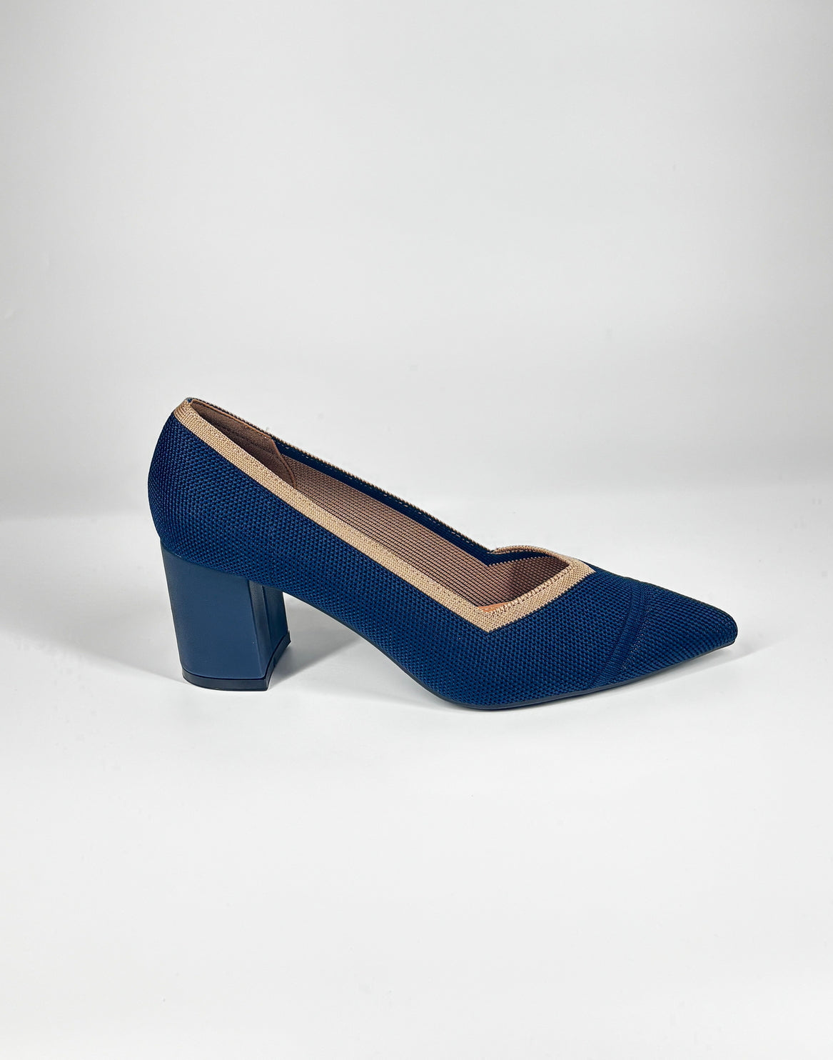 Décolleté a punta con tacco largo - Blu