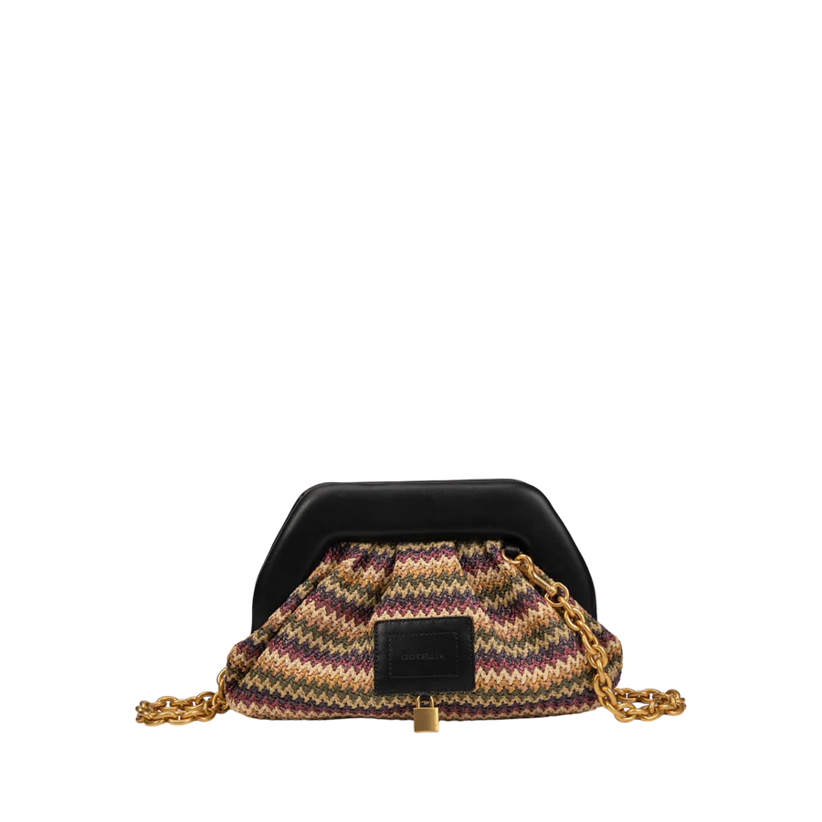 Cluth Bag in rafia Giò Cellini - Multicolor