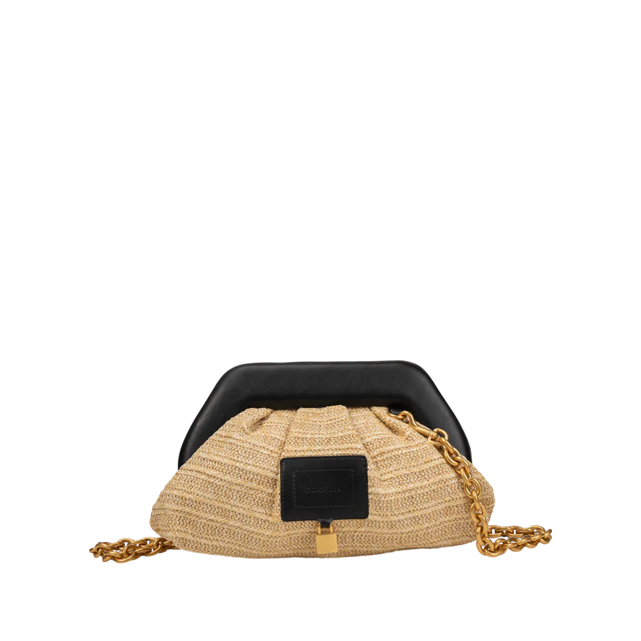 Cluth Bag in rafia Giò Cellini - Nera