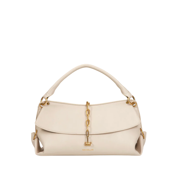 Borsa a mano con catena Giò cellini - Bianco
