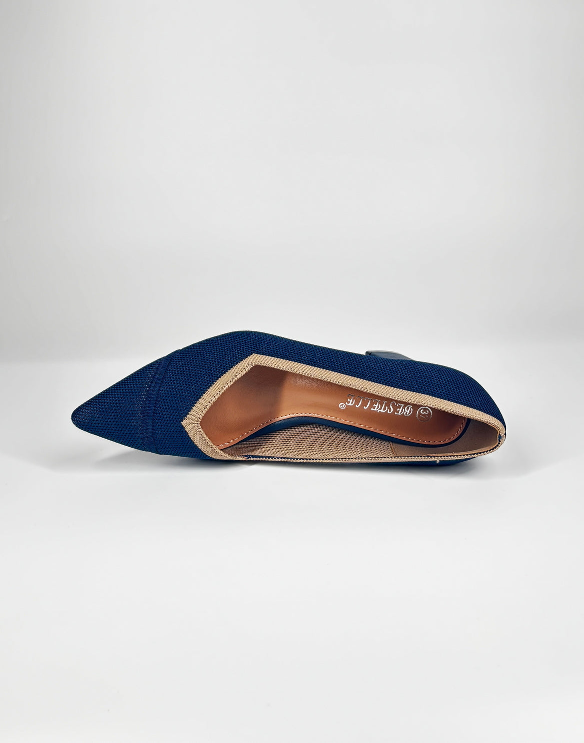 Décolleté a punta con tacco largo - Blu