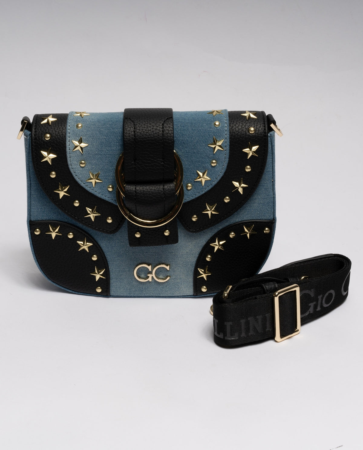 immagine-1-gio-cellini-minibag-con-tracolla-a-nastro-gio-cellini-dixie-stars-in-ecopelle-martellata-denim-borse-bb061_denim