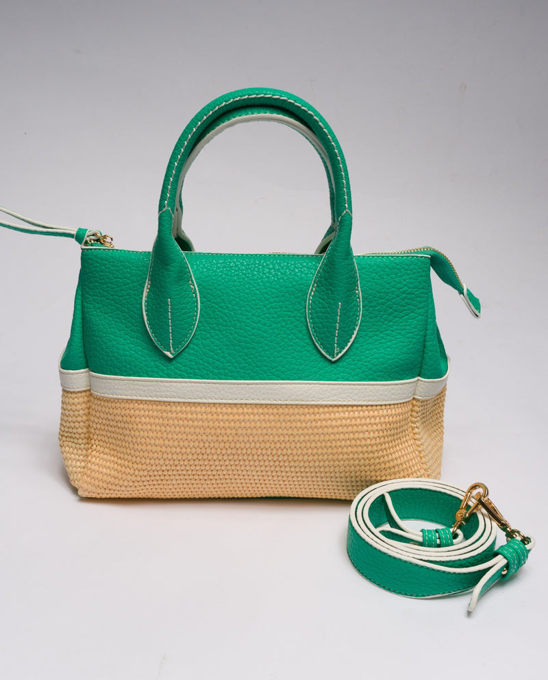 immagine-1-sstore-borsa-doppio-manico-e-ecopelle-bicolor-e-tessuto-paglia-intrecciata-con-tracolla-verde-borse-pf468_verde