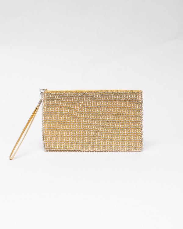 GOLD | Pochette strass all over - ORO