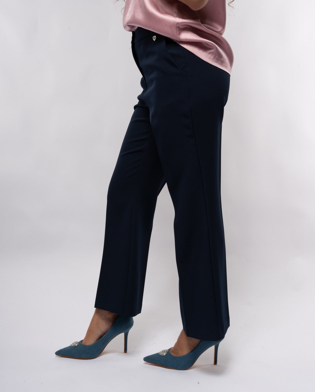 immagine-2-please-pantaloni-da-donna-please-straight-fit-alla-caviglia-blu-pantaloni-p493qbuter_blu