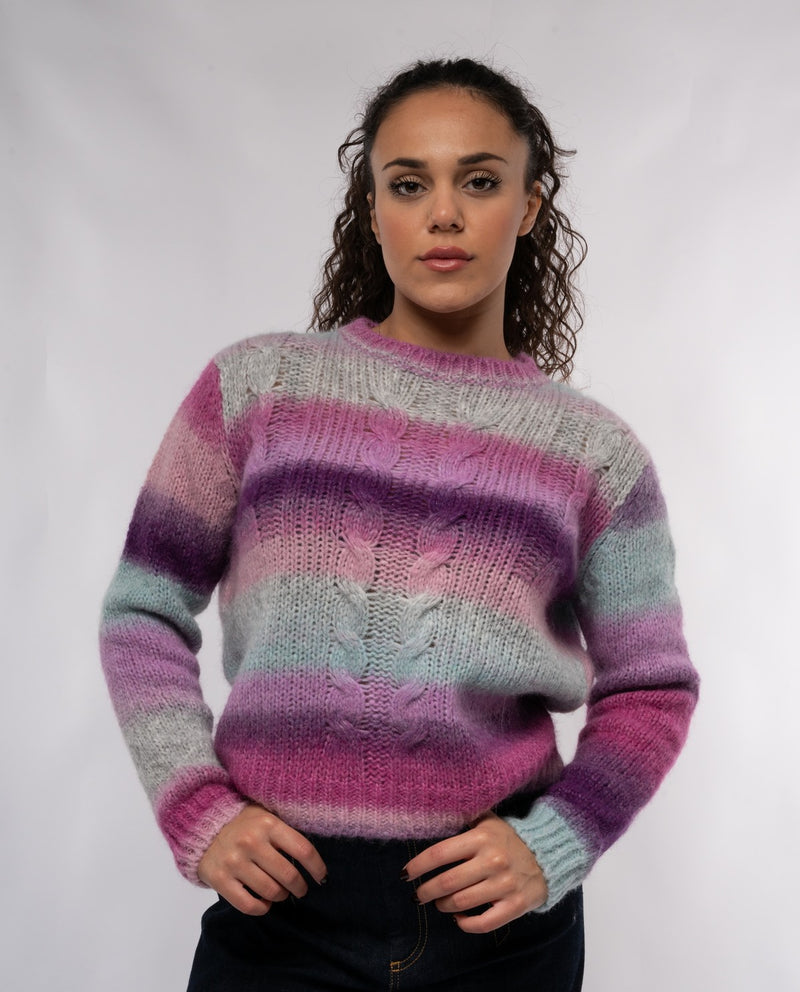 immagine-2-rebel-queen-by-liu-jo-maglia-da-donna-rebel-queen-a-trecce-sfumata-multicolor-maglieria-cardigan-eg4046_multicolor