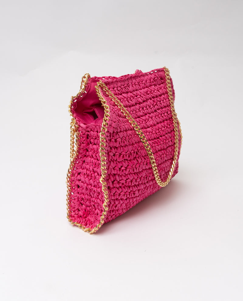 immagine-2-sstore-borsa-tote-pieghevole-in-fettuccia-effetto-paglia-con-manici-e-tracolla-in-catena-dorata-diamond-cut-fuxia-borse-sg094_fuxia