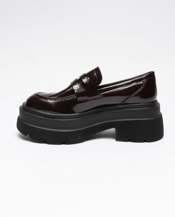 BORDEAUX | Mocassini in ecopelle con suola chunky