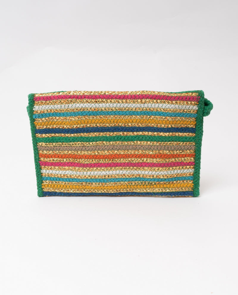 immagine-2-sstore-pochette-intrecciata-corda-e-oro-green-borse-ksly13500p_green