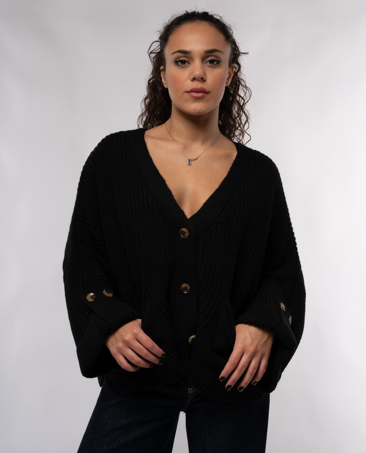 immagine-2-zahjr-cardigan-da-donna-zahjr-over-con-maniche-a-34-e-bottoni-nero-maglieria-cardigan-53539481_nero