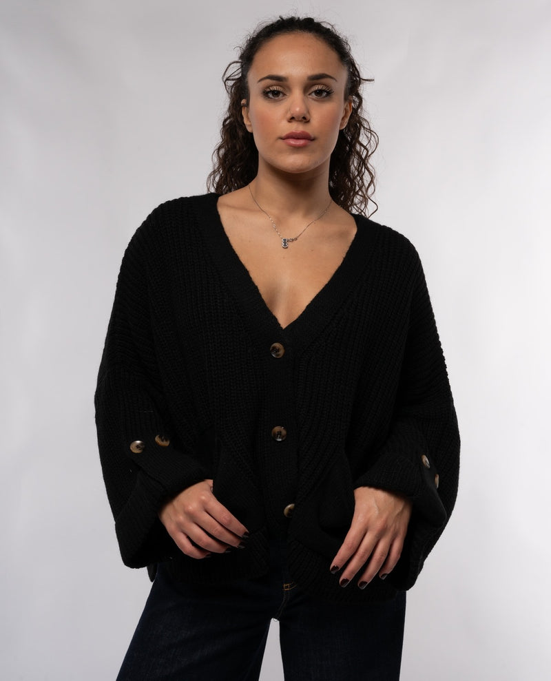 immagine-2-zahjr-cardigan-da-donna-zahjr-over-con-maniche-a-34-e-bottoni-nero-maglieria-cardigan-53539481_nero