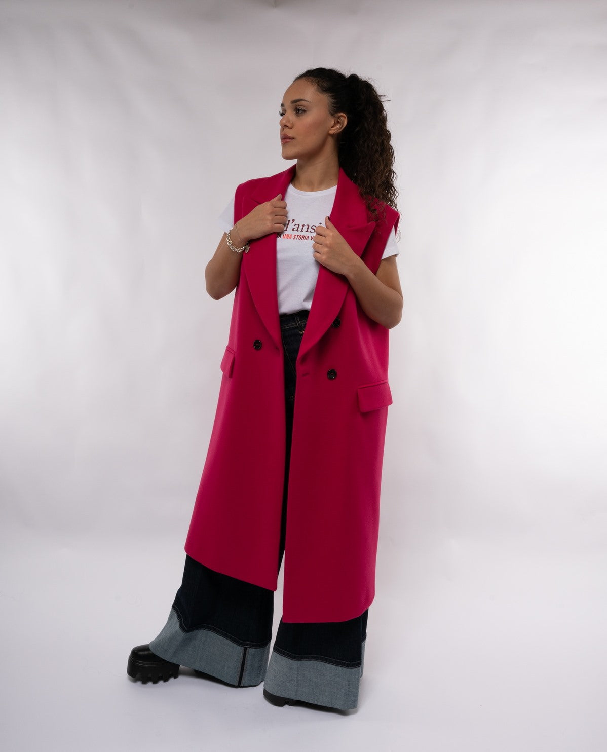 immagine-3-rebel-queen-by-liu-jo-cappotto-gilet-lungo-rebel-queen-doppio-petto-in-panno-fuxia-cappotti-eg4021_fuxia